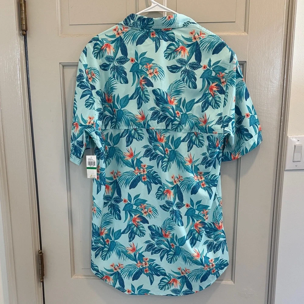 NWT IZOD Saltwater Tropical Floral Shirt Size LT - Picture 9 of 14